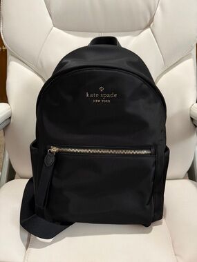 Kate Spade Black Nylon Chelsea Backpack - Medium size NWT